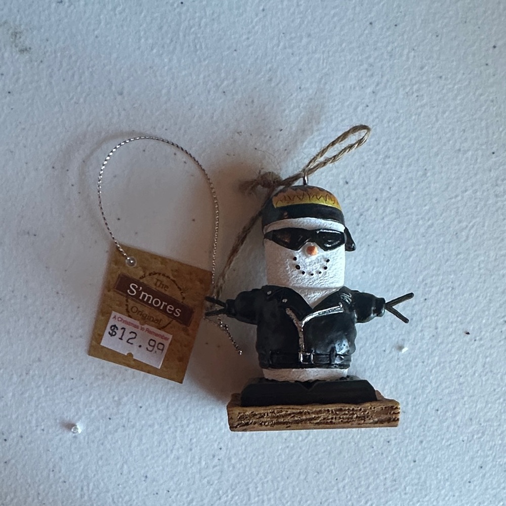 Biker Snowman Ornament S’mores Original